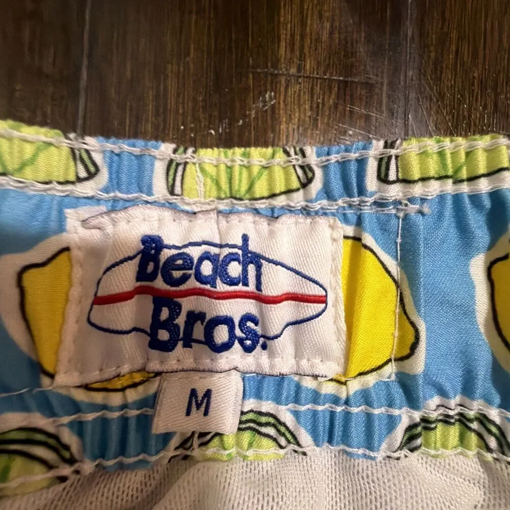 Beach Bros Swim Trunks Board Shorts Men's Medium Pockets 6”